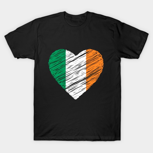 Love Ireland St Patricks Day Irish Flag Distressed T-Shirt by Whimsical Splendours